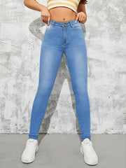 High Waist Skinny Jeans Stretchy Slim Fit Denim Pants