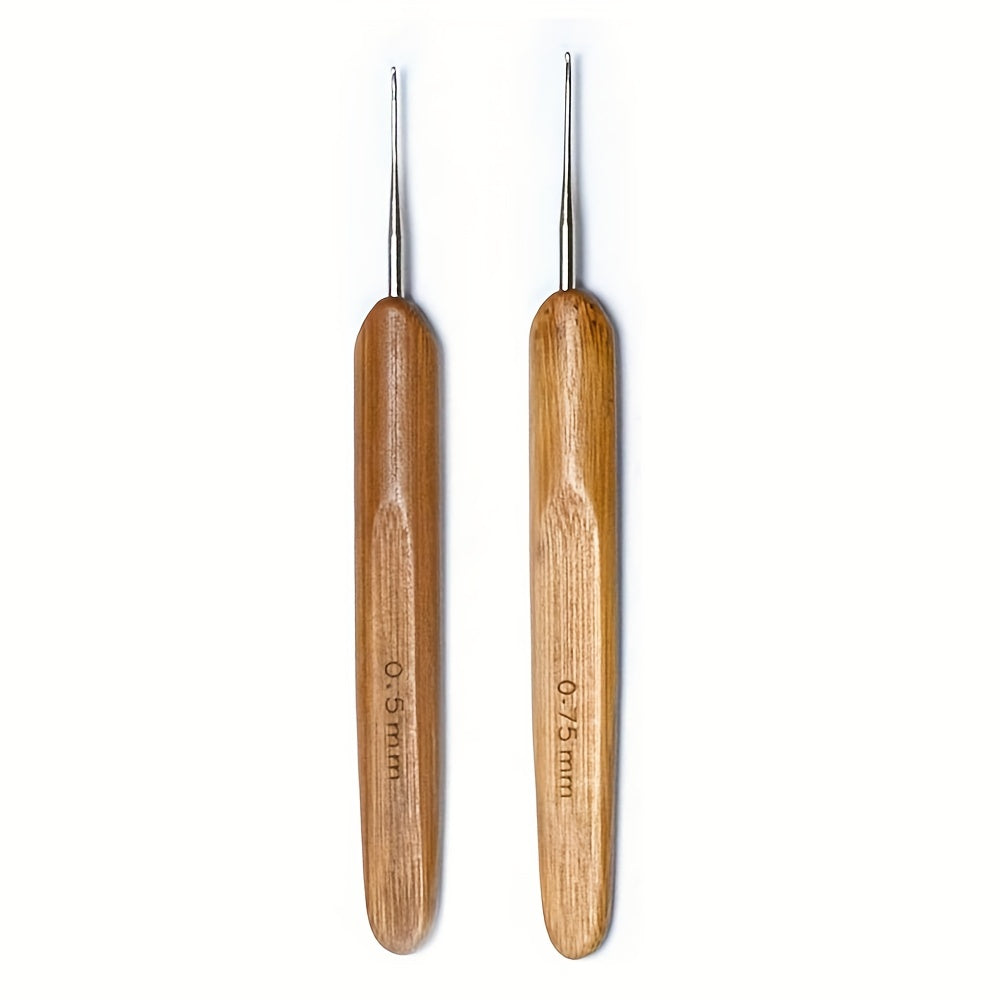 2pcs 3pcs Dreadlocks Crochet Hooks Bamboo Handle Crochet Needle