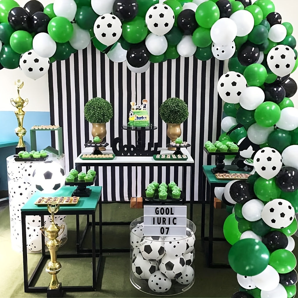 Football Balloon Arch Kit - Green & Balloons Garland for Birthday & Anniversary