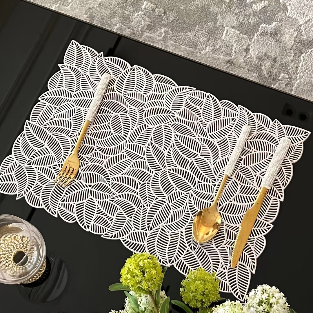Heat Insulated Leaf Placemat for Home Restaurant Hotel