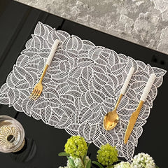 Heat Insulated Leaf Placemat for Home Restaurant Hotel