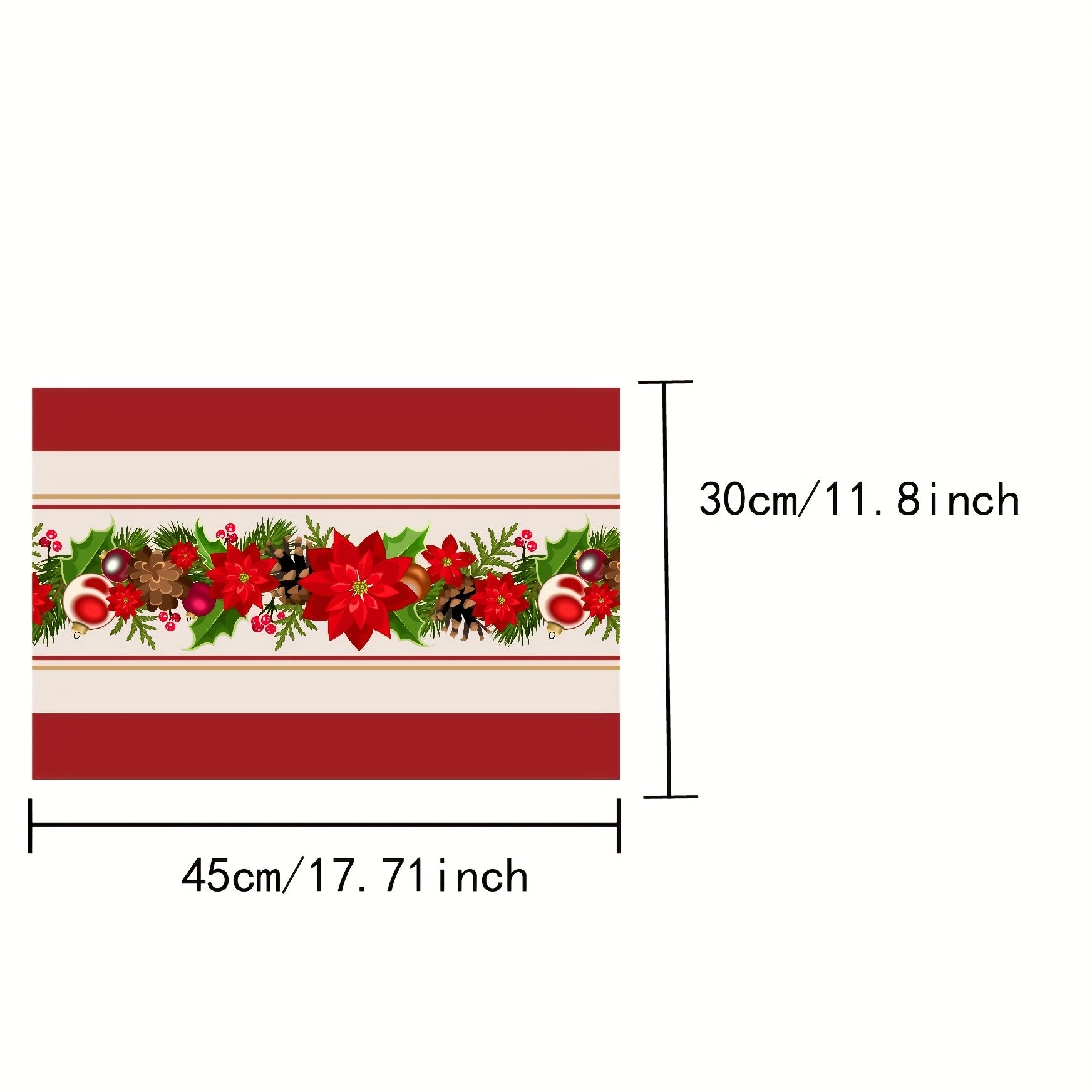 4pcs Christmas Placemat Colorful Plaid Heat Insulation Pad