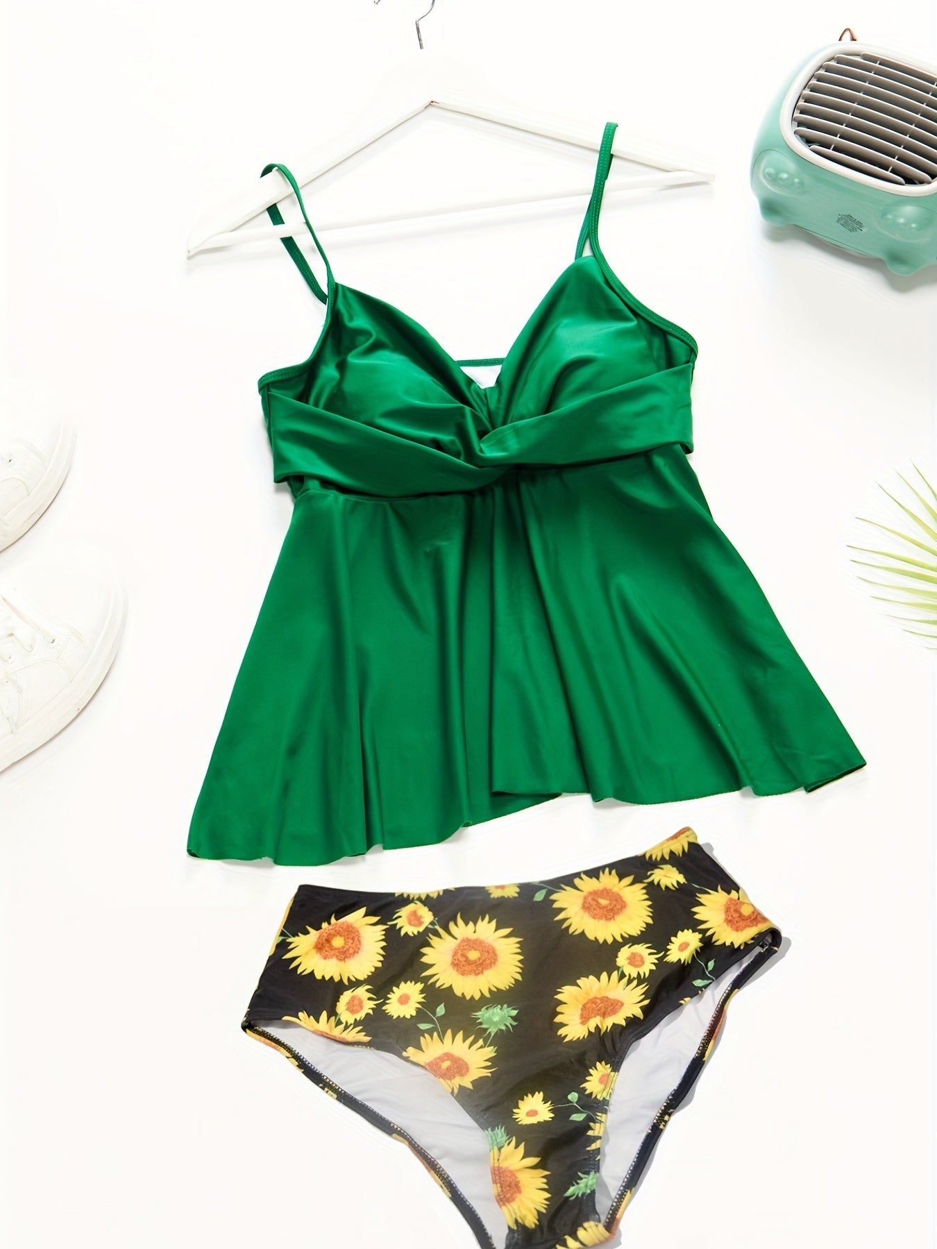 Vacay Swimsuit Set Women's Wrap Top & Sunflower Panty