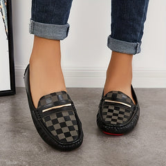 Women's Round Toe Flat Loafers Lightweight Non Slip Shoes