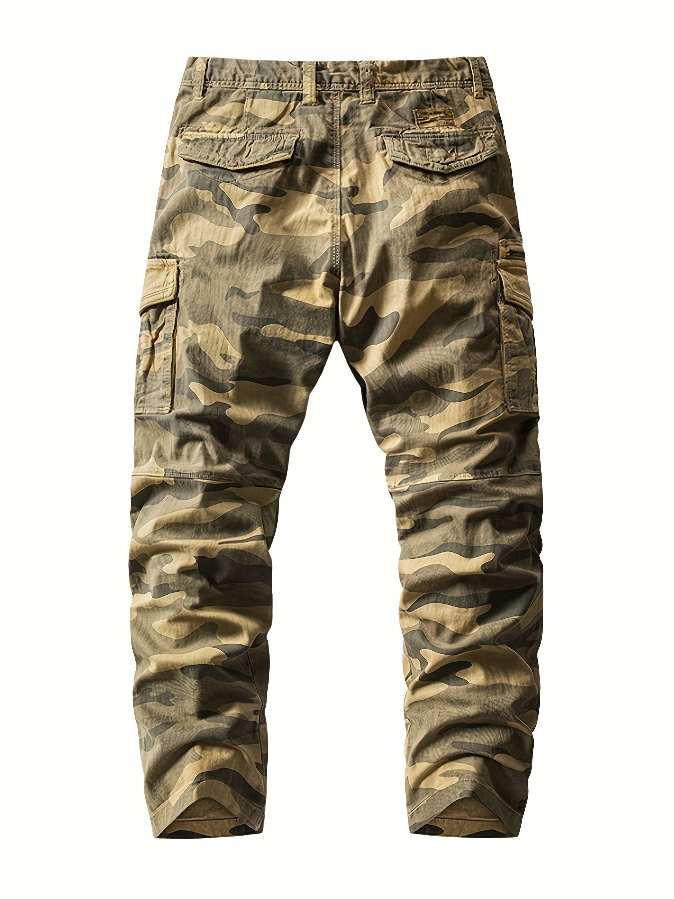 Men's Camo Cargo Pants Loose Casual Outdoor Trousers