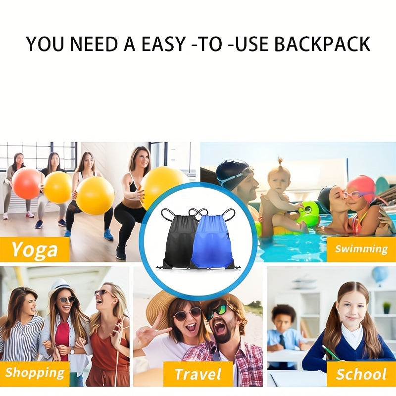 Waterproof Drawstring Backpack for Sports Fitness