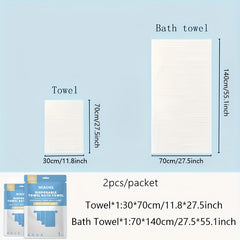 Disposable Bath Towel And Hand Towel Set, Travel Hotel Soft Face Towel
