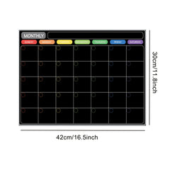 Large Magnetic Monthly Plan Fridge Sticker Soft Board Wet Erase