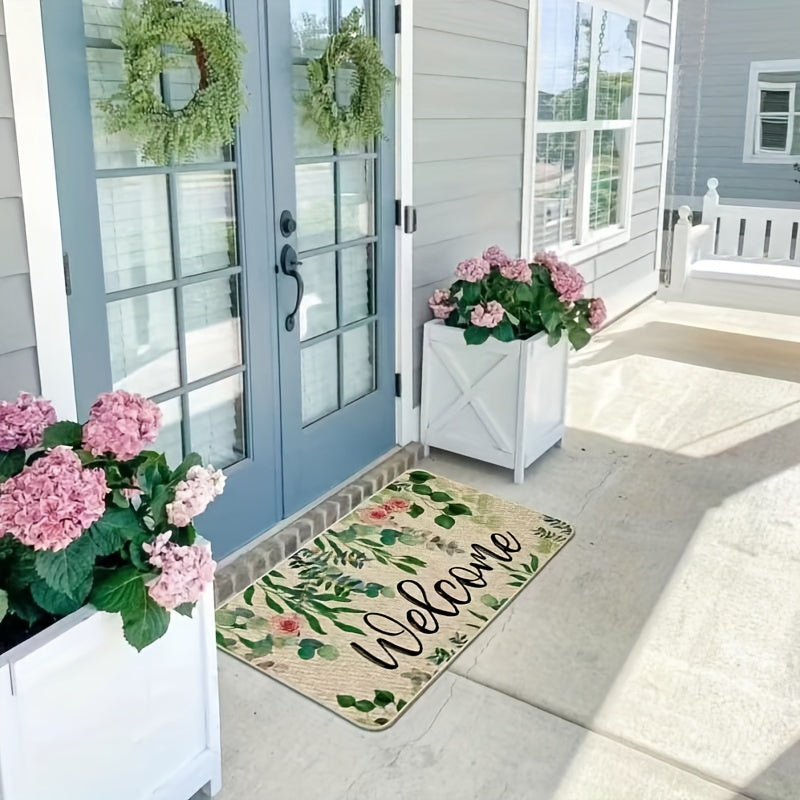 Eucalyptus Leaf Door Mat Non Slip Durable Entrance Mat