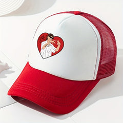 Love Portrait Printed Baseball Cap Hip Hop Trucker Hat