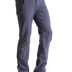 Men's Stretch Thermal Pants with Zipper Pocket for Winter Outdoor Activities