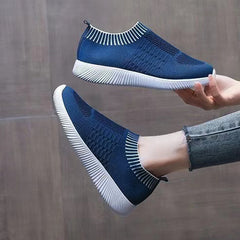 Women's Knit Slip on Athletic Walking Shoes Comfortable & Breathable