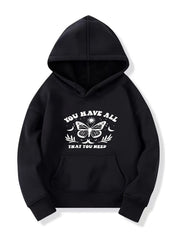 Girls Butterfly Hoodie Comfy Long Sleeve Sweatshirt
