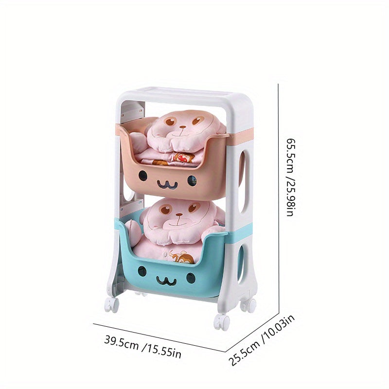 1pc Kids Toy Storage Rack High Appearance Level Room Decoration