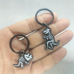 Ghost Skull Dino Keychain Halloween Gift