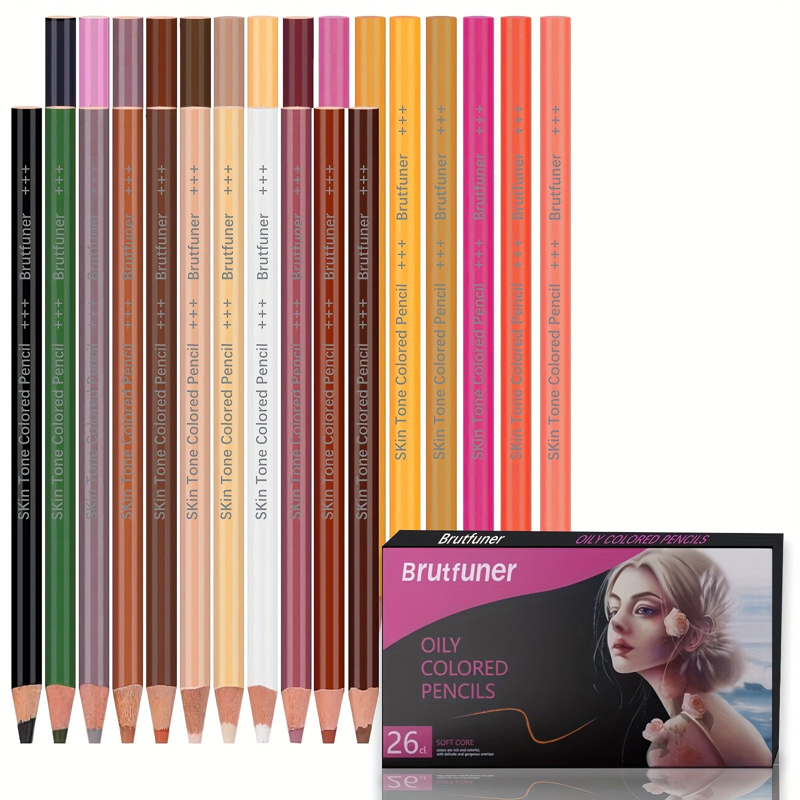 Professional Charcoal Pencils Set for Skin Tone Colored Sketching