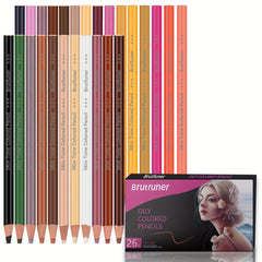 Professional Charcoal Pencils Set for Skin Tone Colored Sketching