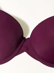 3pcs Lace Stitching Push Up Bra Comfy Everyday T Shirt Bra Women's Linger