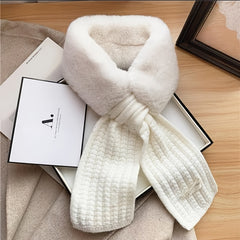 Women's Winter Plush Knitted Scarf Warm Collar