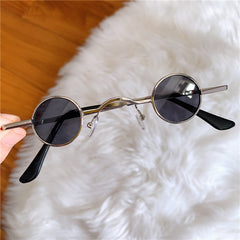 Vintage Steam Punk Metal Small Round Sunglasses For Women Unisex