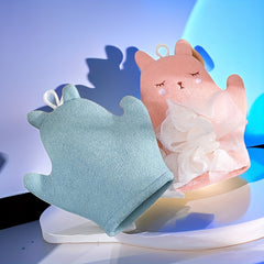 Double Sided Bath Glove Towel Soft Rubbing Mud for Bathing