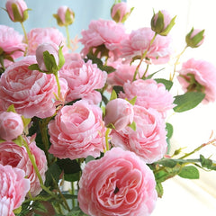 3 Western Roses European Core Flowers Simulation Wedding Decoration