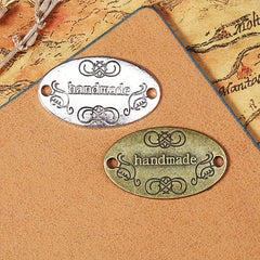 10pcs Retro Silvery Bronze Alloy Labels for DIY Clothes Hat Bag Sewing