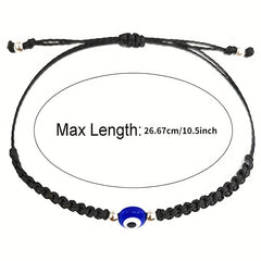 Evil Eye Adjustable Braided Bracelet for Girls Boys Teens