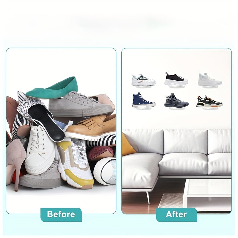Floating Shoe Display Rack Acrylic Sports Shoes Storage Organizer