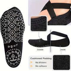 Non Slip Yoga Socks Cross Strap Dance Fitness Socks For Women