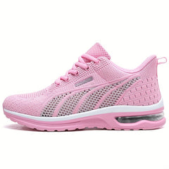 Women's Breathable Mesh Sneakers Comfortable Low Top Lace Up Shoes
