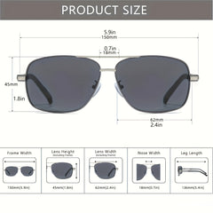 Men's Square Sunglasses Classic Business Style UV400