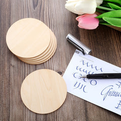30pcs 10-16cm Round Wood Discs for Crafts Wooden Cutout Tiles Wood Circles