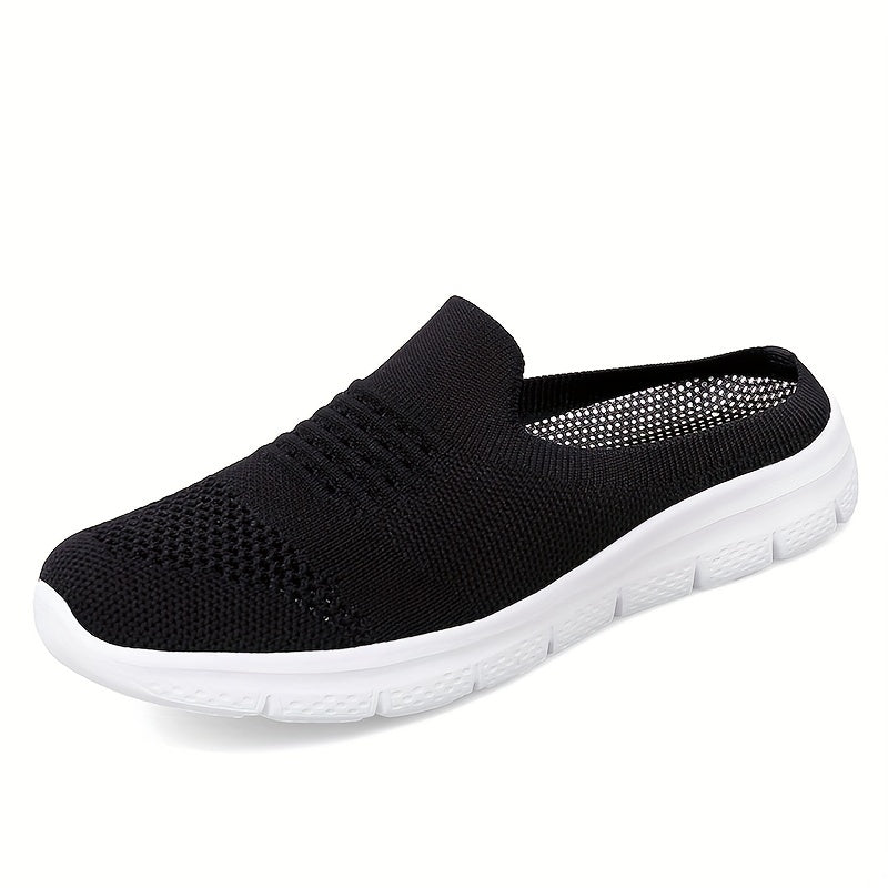 Breathable Knit Mule Sneakers Women's Slip On Shoes