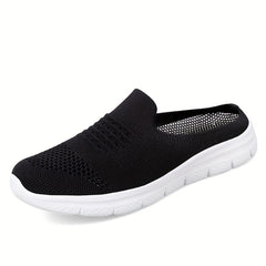 Breathable Knit Mule Sneakers Women's Slip On Shoes