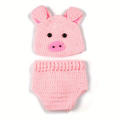 Cute Baby Pig Hat Shorts Photography Props Outfit