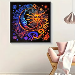 DIY Diamond Painting Sun And Moon Full Round Drilling Bag