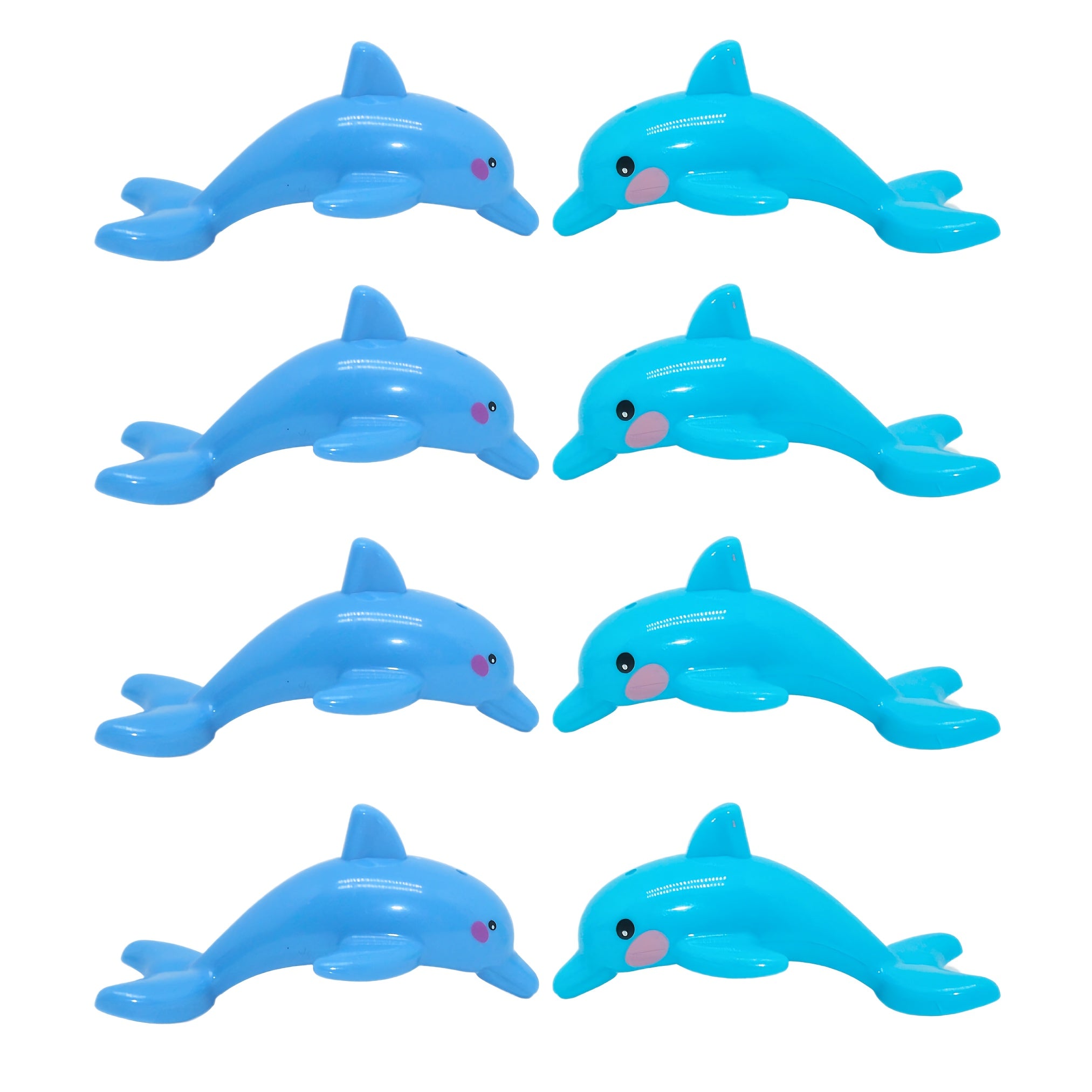 4pcs Dolphins Building Block Accessories Animal Theme Smiling Faces