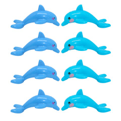 4pcs Dolphins Building Block Accessories Animal Theme Smiling Faces
