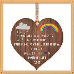 Rainbow Keyworker Cheer Up Inspirational Women's Necklace