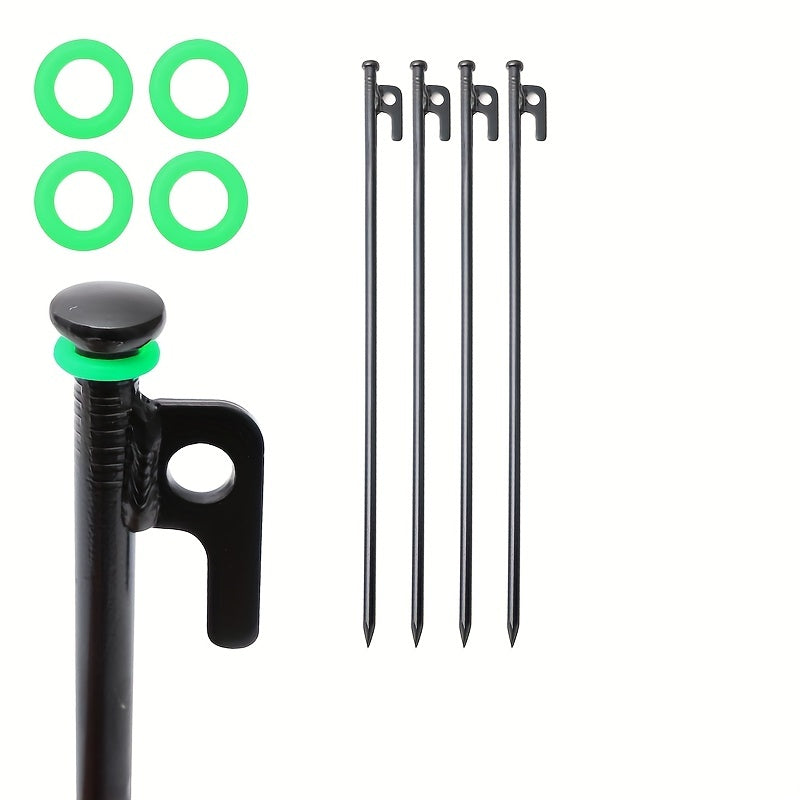 4pcs Steel Ground Nails for Camping and Beach Camping