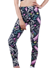 Women's Graffiti Print Leggings
