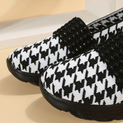 Women's Plaid Walking Shoes Lightweight Breathable Non slip