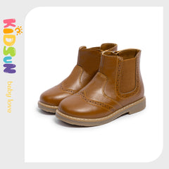 Kidsun Vintage Soft Bottom Boots For Girls Non Slip Boots With Zipper