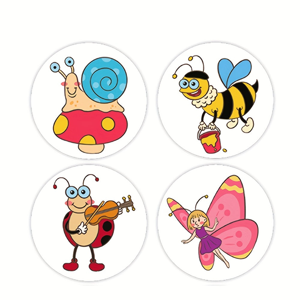 500pcs Cartoon Animal Stickers Teacher Reward Stickers For Kids DIY Gift Decorat