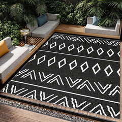 Soft Modern Geometric Area Rug Faux Sheepskin Floor Mat