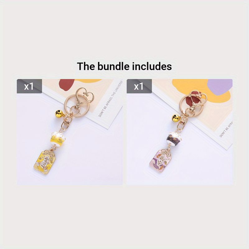 Alloy Cat Lucky Charm Keychain Bag Key Decoration Year Gift