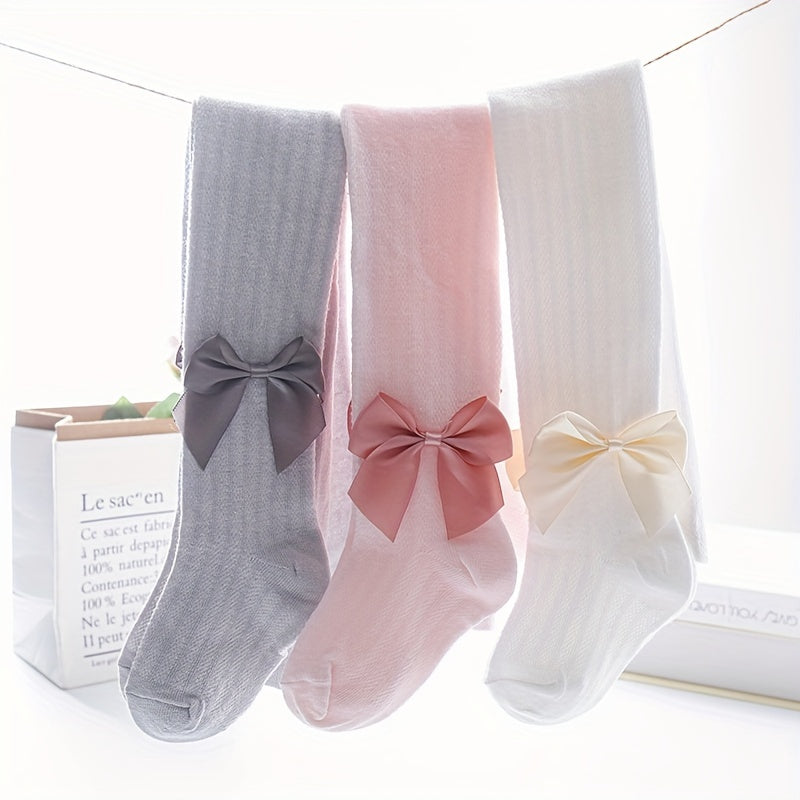 Baby Girls Tights Seamless Leggings With Bowknot Toddler Girls