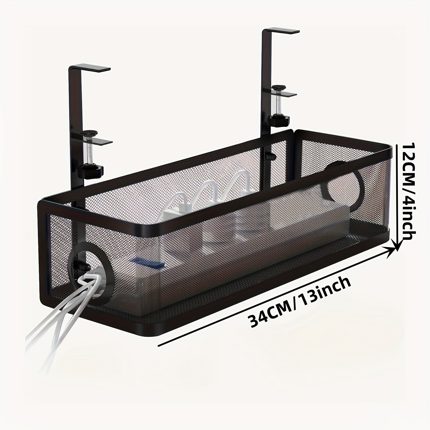Under Desk Cable Management Tray With Clamp for Office Home