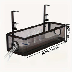 Under Desk Cable Management Tray With Clamp for Office Home